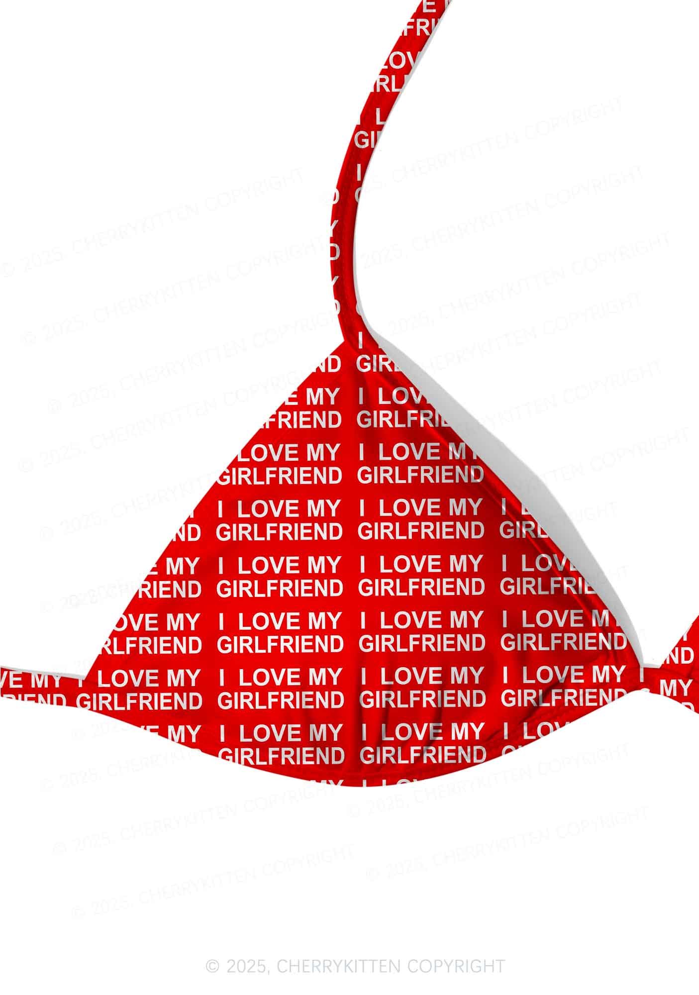 I Love My Girlfriend Y2K Print Bikini Set Cherrykitten