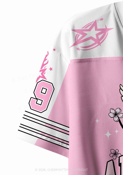 Sakura Alpha Male Unicorn Pride Y2K Crop Sport Jersey Shirts Cherrykitten