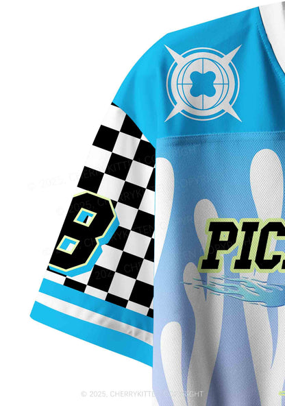 Custom Blue Pickle Slxt Y2K Crop Sport Jersey Shirts Cherrykitten