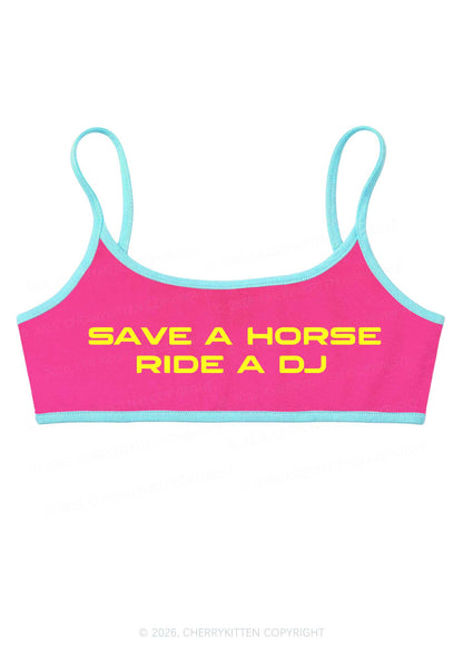 Ride A DJ Y2K Super Crop Cami Cherrykitten