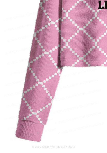 Dont Be Stressin Y2K Christmas Crop Knit Sweatshirt Cherrykitten