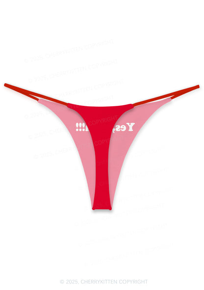 Are You Hungry Valentine's Day Y2K Print Couples Thong Set Cherrykitten
