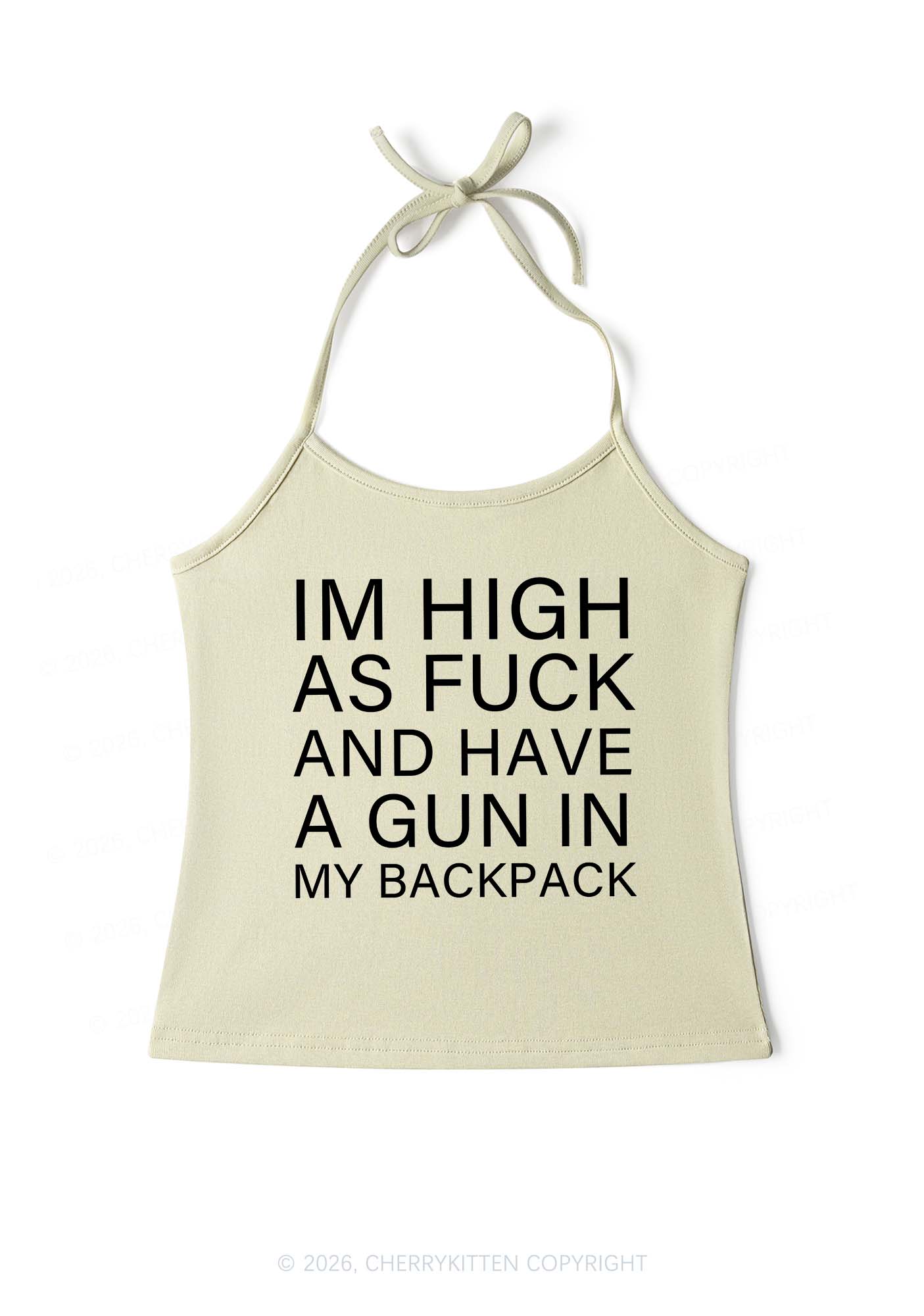 Im High Y2K Halter Neck Cami Cherrykitten