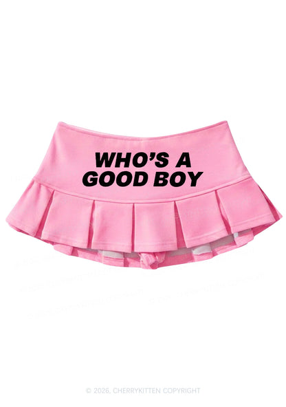 Whos A Good Boy Y2K Mini Pleated Skirts Cherrykitten