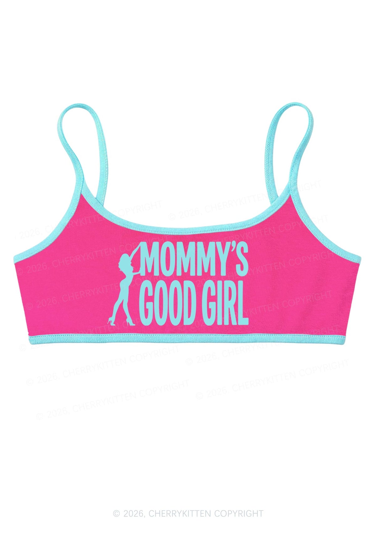 Mommys Good Girl Y2K Super Crop Cami Cherrykitten