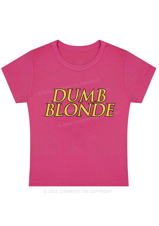 Dumb Blonde Y2K Baby Tee Cherrykitten