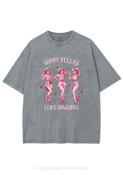 Soppy Fellas I Like Cowgirls Y2K Shirts Washed Tee Cherrykitten