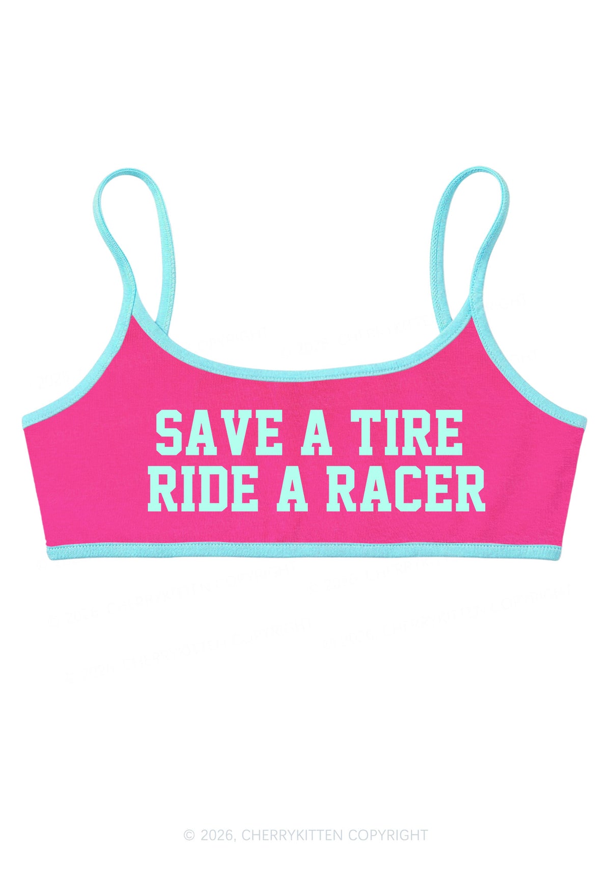 Save A Tire Ride A Racer Y2K Super Crop Cami Cherrykitten