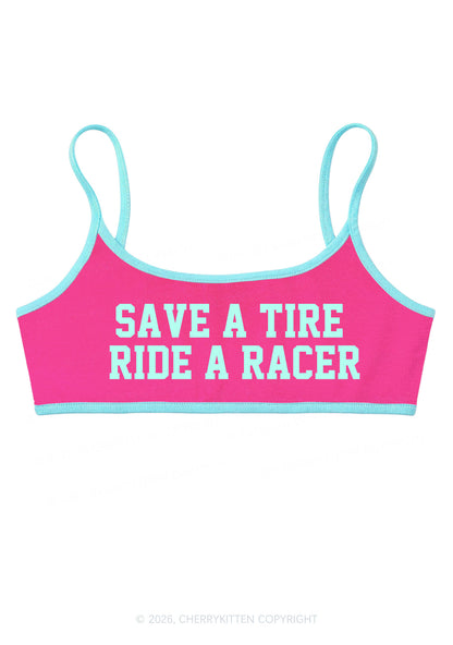 Save A Tire Ride A Racer Y2K Super Crop Cami Cherrykitten