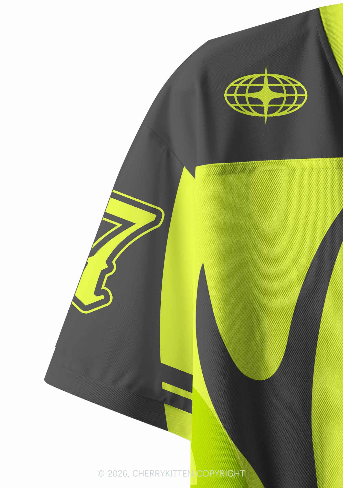 Lime Green I Support Gay Rights Pride Y2K Crop Sport Jersey Shirts Cherrykitten