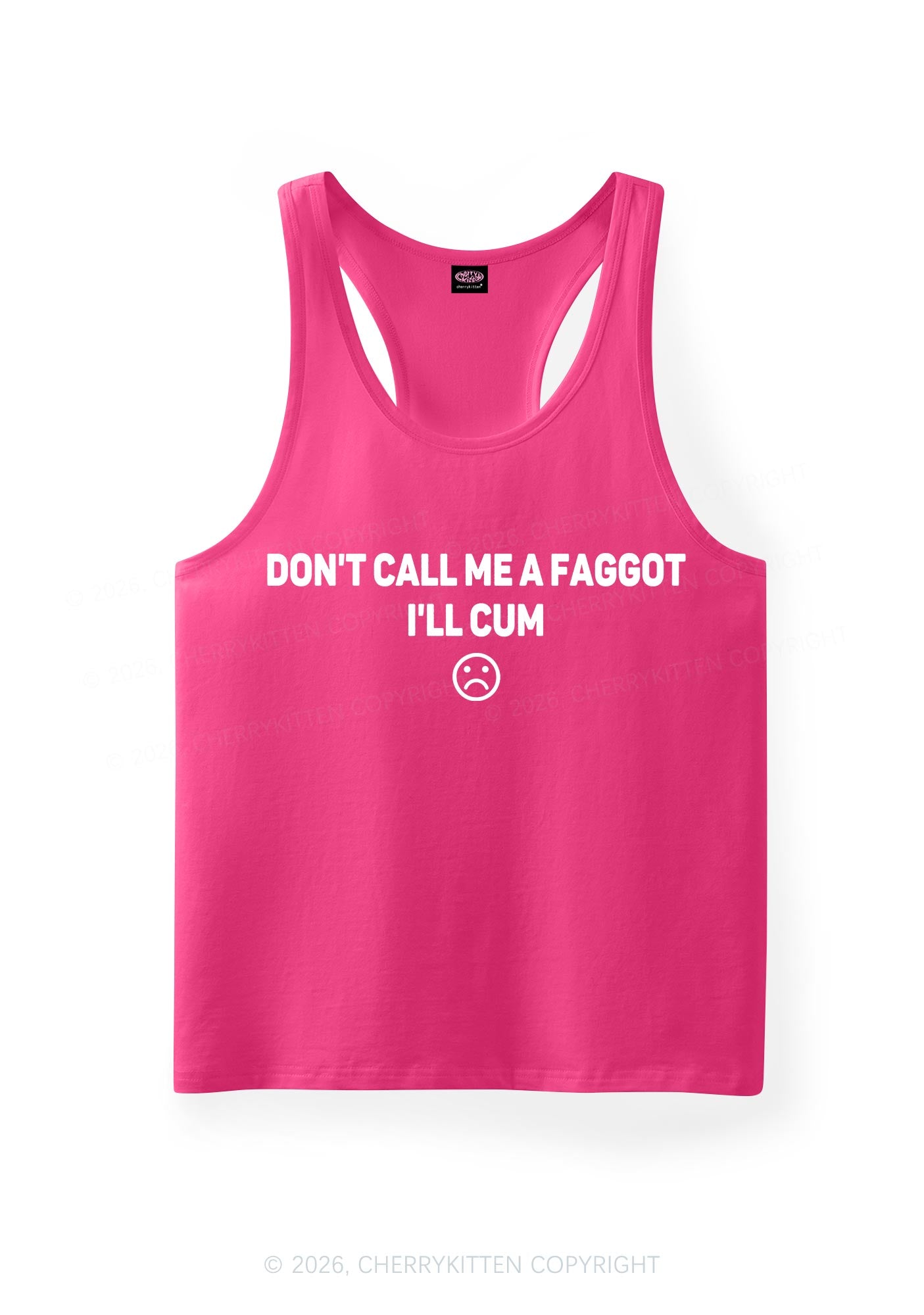 Dont Call Me Faggot Pride Y2K Men Racerback Tank Top Cherrykitten