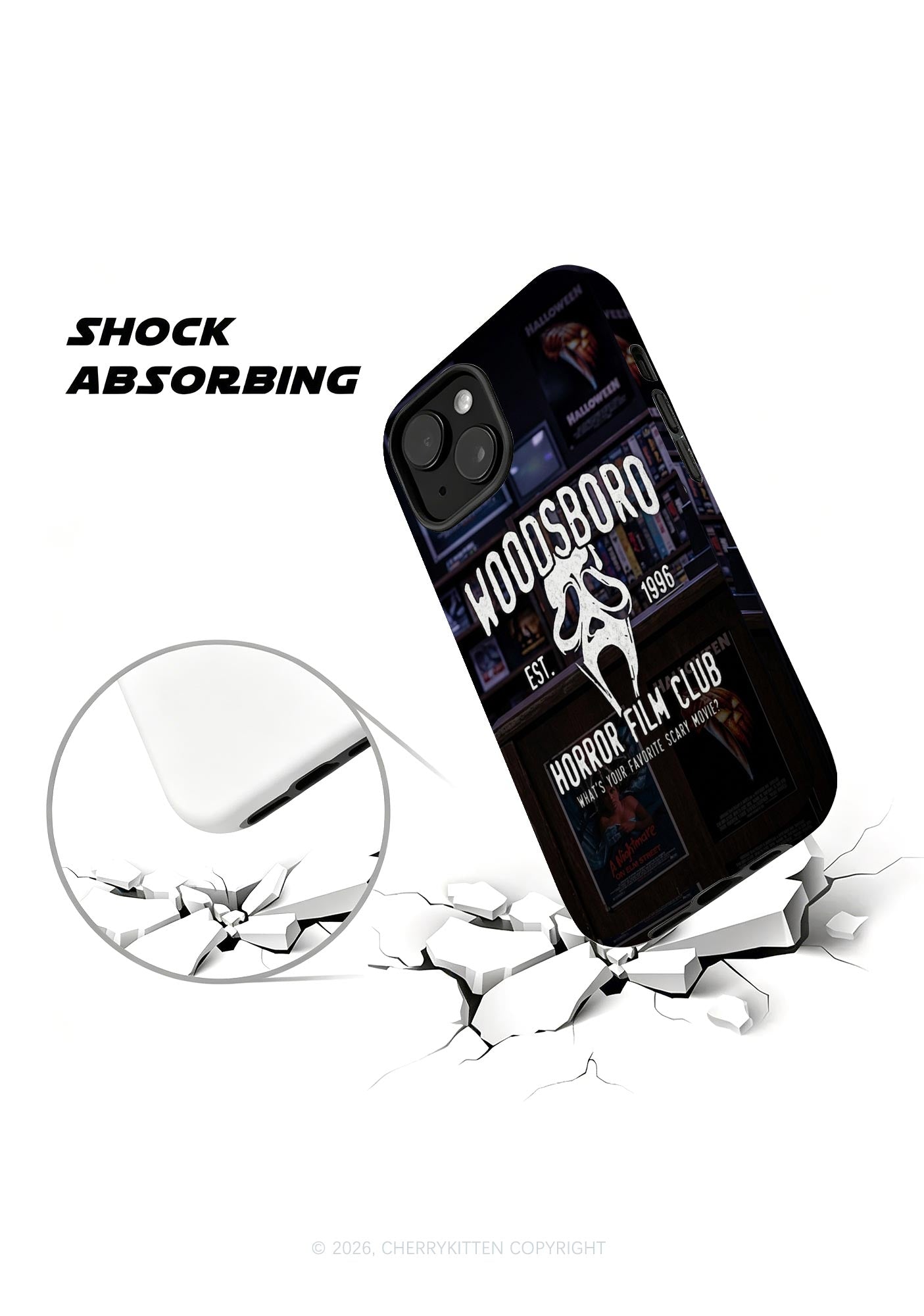 Halloween Horror Film Club Y2K Phone Case Cherrykitten