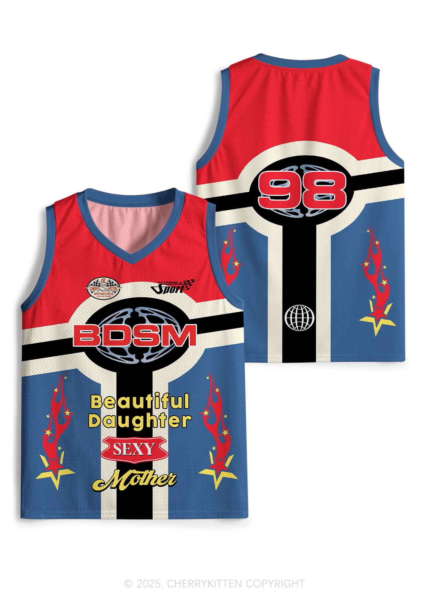 Custom BDSM Daughter Mother Y2K Sport Jersey Tank Cherrykitten