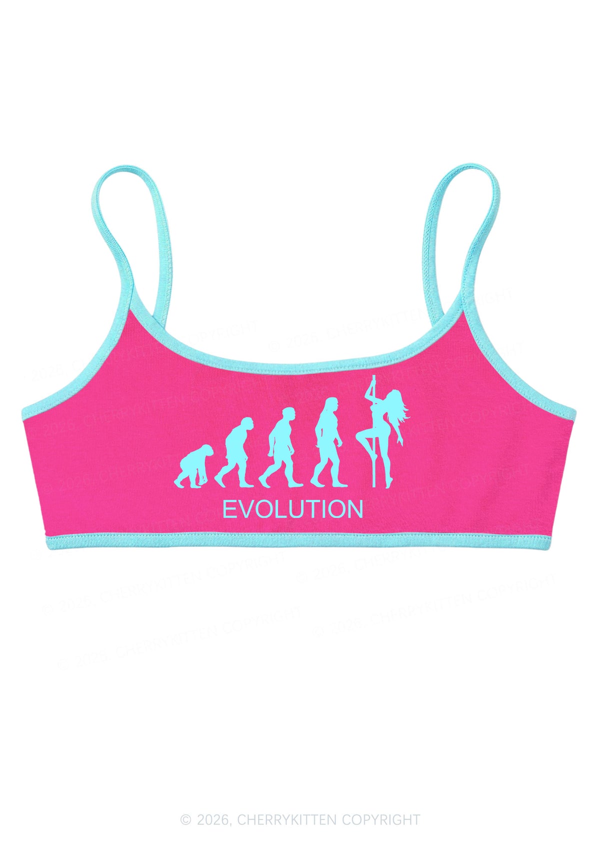 Evolution Pole Dancer Silhouette Y2K Super Crop Cami Cherrykitten