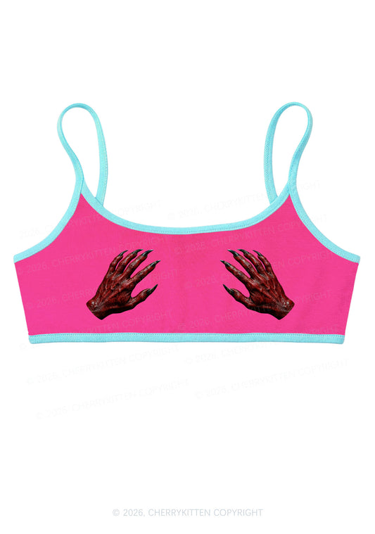 Halloween Satan Hands Y2K Super Crop Cami Cherrykitten
