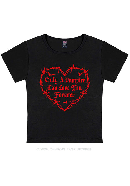 Halloween Vampire Love You Forever Y2K Baby Tee Cherrykitten