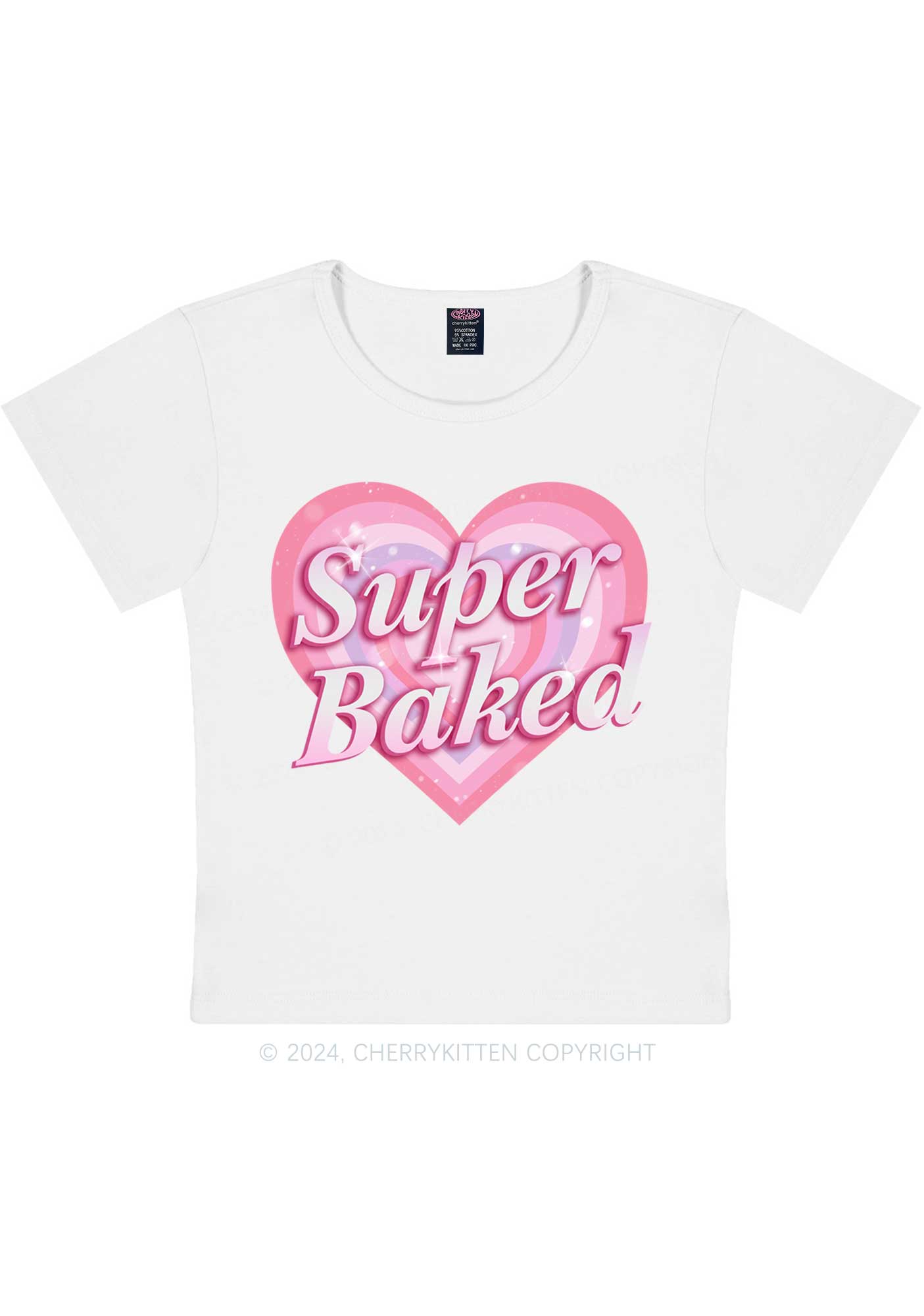 Super Baked Y2K Baby Tee Cherrykitten