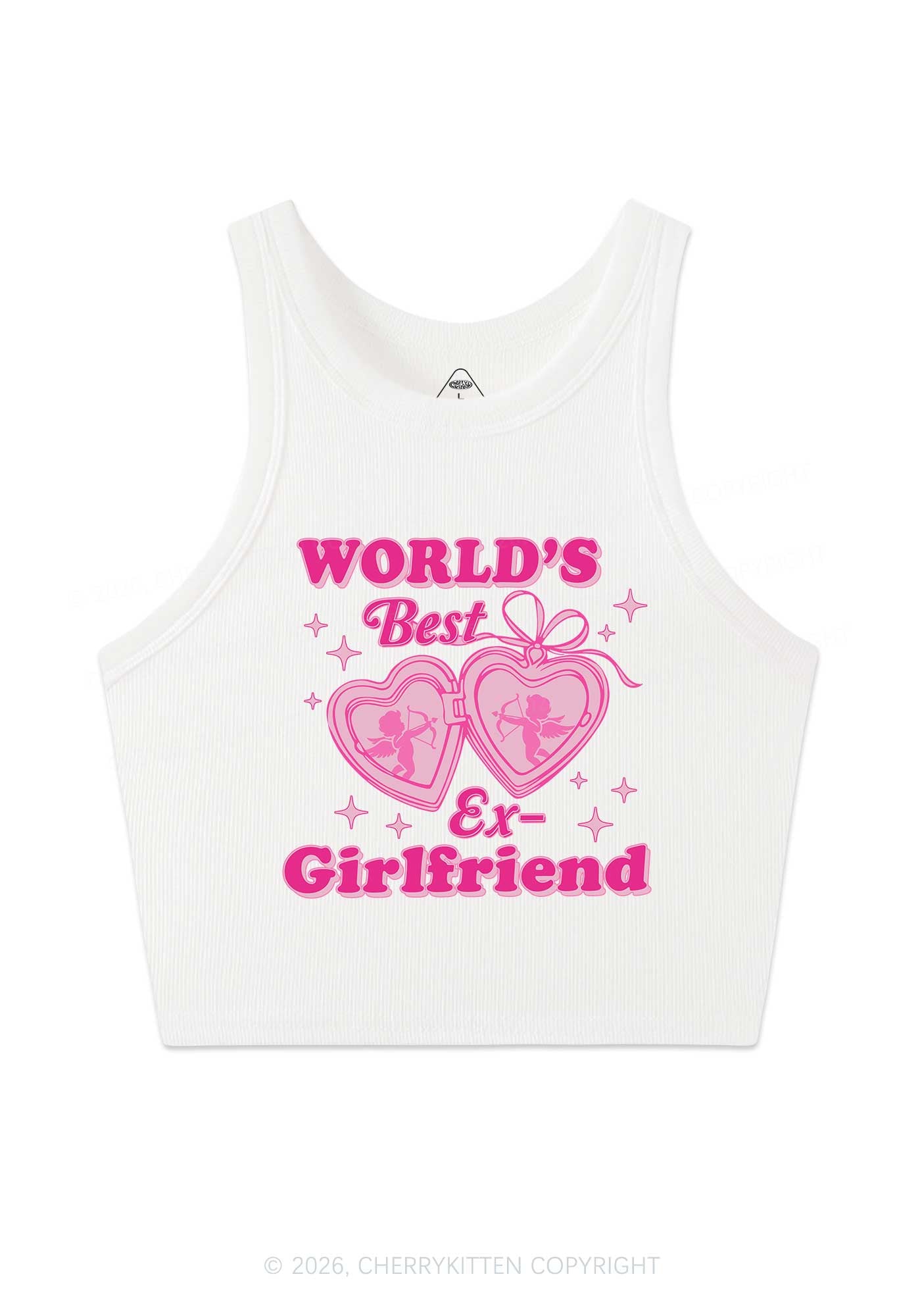 Worlds Best Ex GF Valentine's Day Y2K Crop Tank Top Cherrykitten