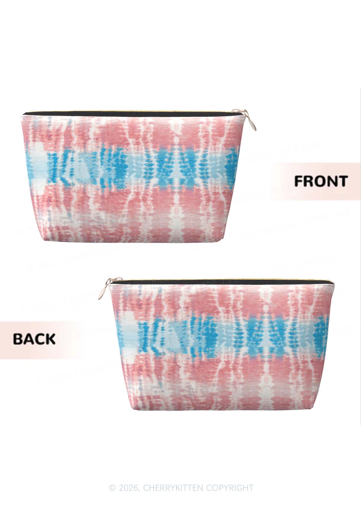 Tie Dye Trans Pride Y2K Makeup Bag Cherrykitten