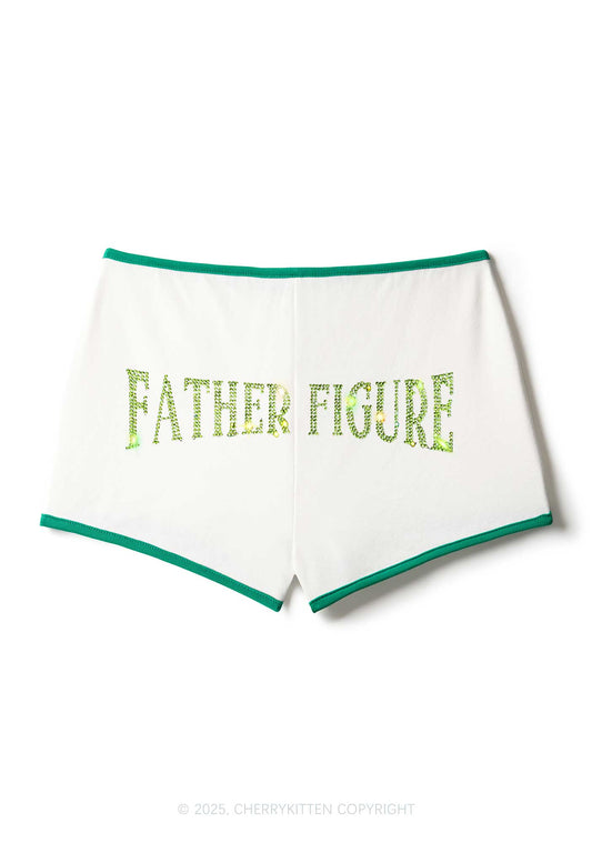 Rhinestone Father Figure Y2K Booty Shorts Cherrykitten