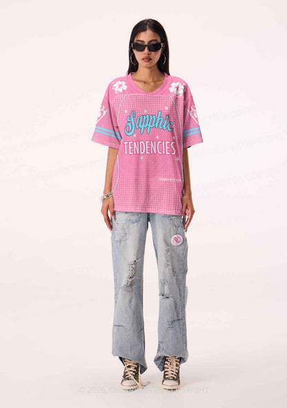 Sapphic Tendencies Pride Y2K Sport Jersey Shirts Cherrykitten