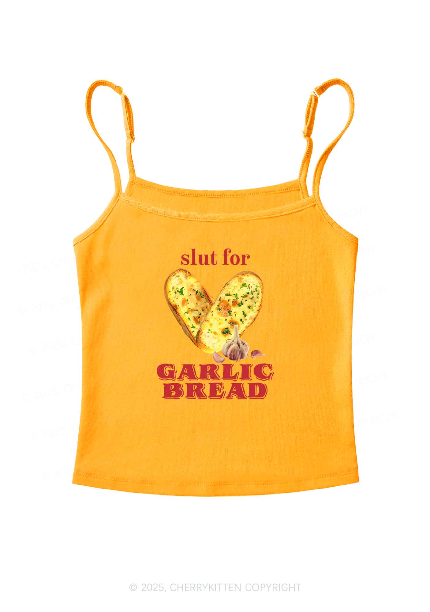 Slxt For Garlic Bread Y2K Spaghetti Strap Cami Cherrykitten