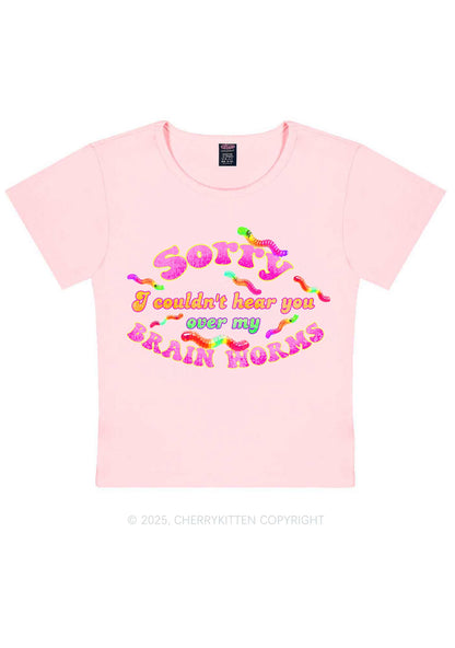 Brain Worms Y2K Baby Tee Cherrykitten