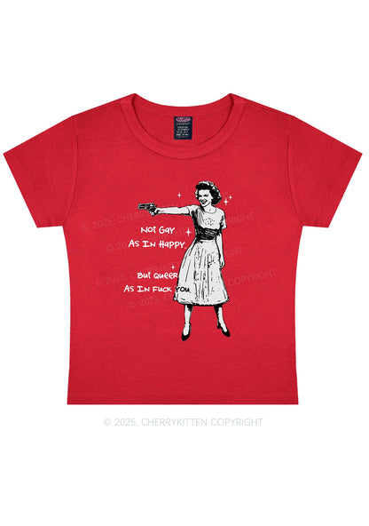 But Queer As In Pride Y2K Baby Tee Cherrykitten