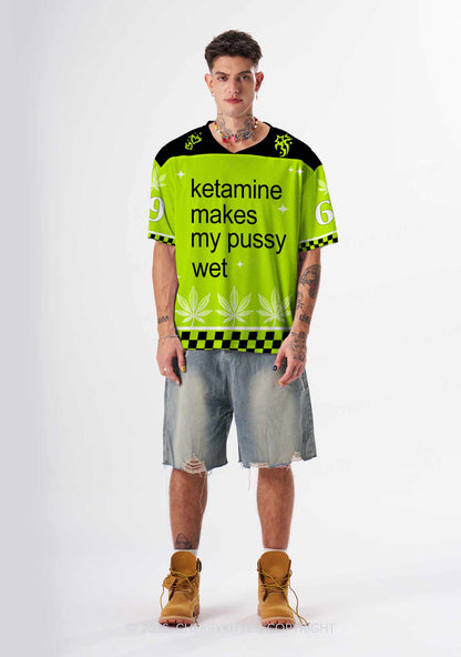 Kxxamine Makes My Puxxy Wet Y2K Sport Jersey Shirts Cherrykitten