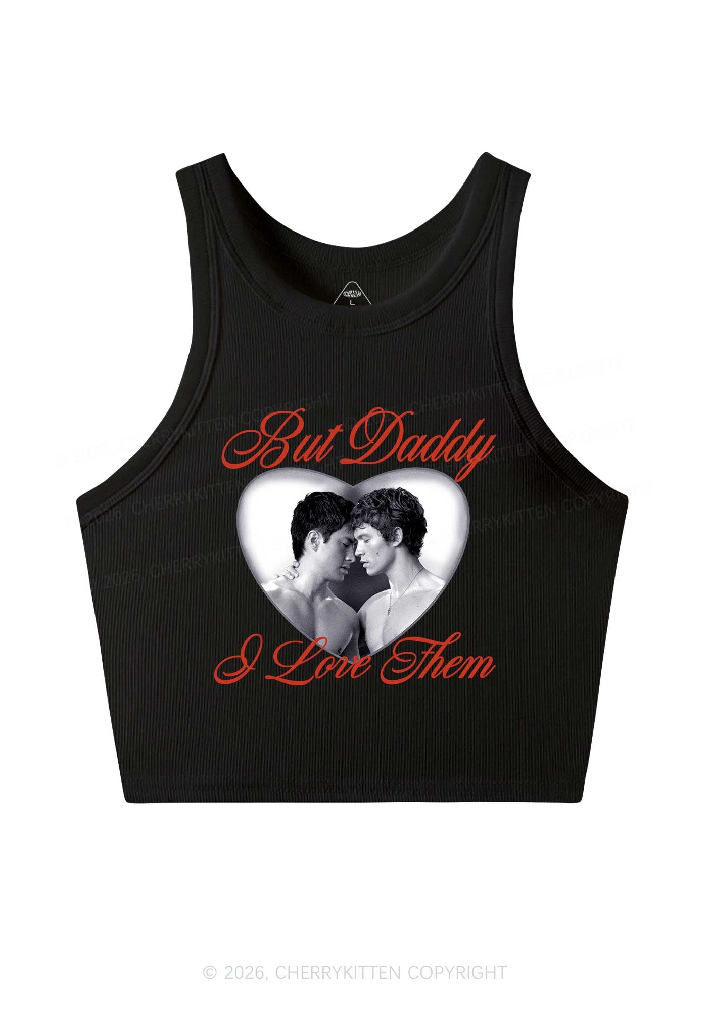 Retro But Daddy I Love Them HR Y2K Crop Tank Top Cherrykitten