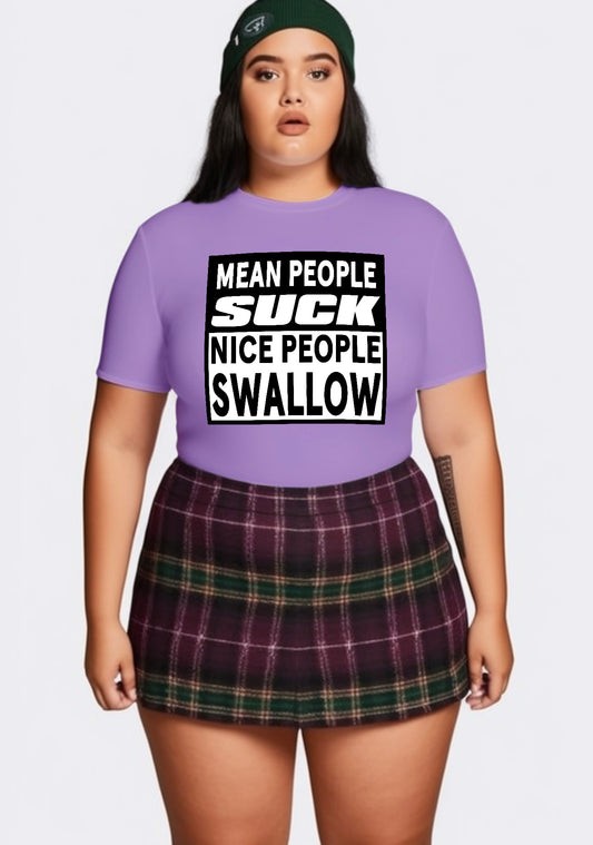 Curvy Nice People Swallow Baby Tee
