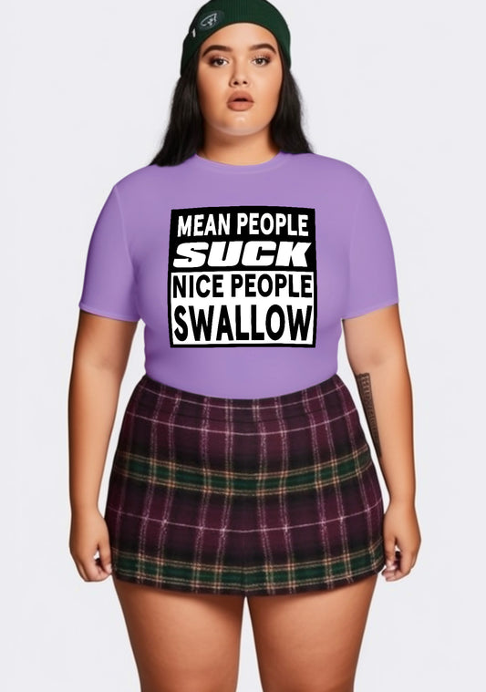 Curvy Nice People Swallow Baby Tee