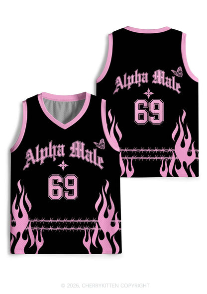 Pink Alpha Male Butterfly Pride Y2K Sport Jersey Tank Cherrykitten