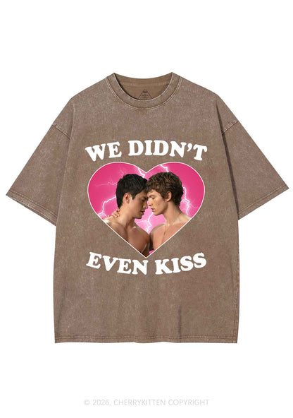 We Didnt Even Kiss Each Other HR Y2K Shirts Washed Tee Cherrykitten