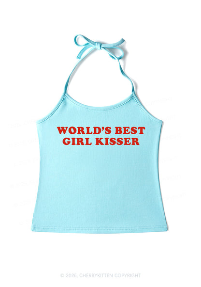Worlds Best Girl Kisser Pride Y2K Halter Neck Cami Cherrykitten