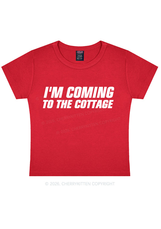 Im Coming To The Cottage HR Y2K Baby Tee Cherrykitten