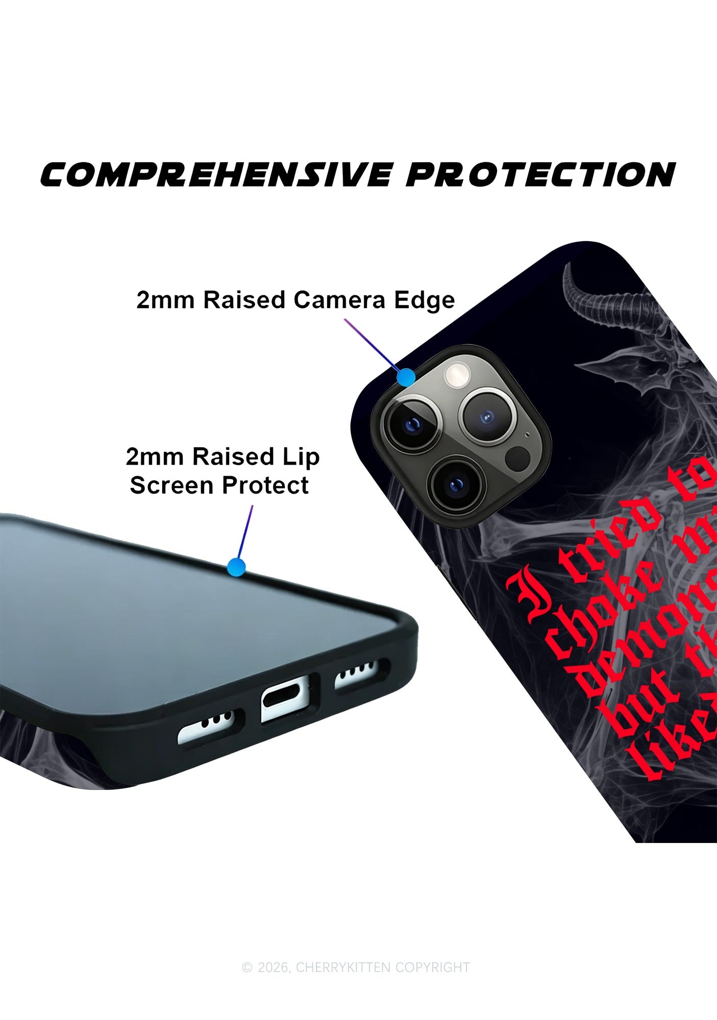 Halloween Choke Demons They Liked Y2K Phone Case Cherrykitten