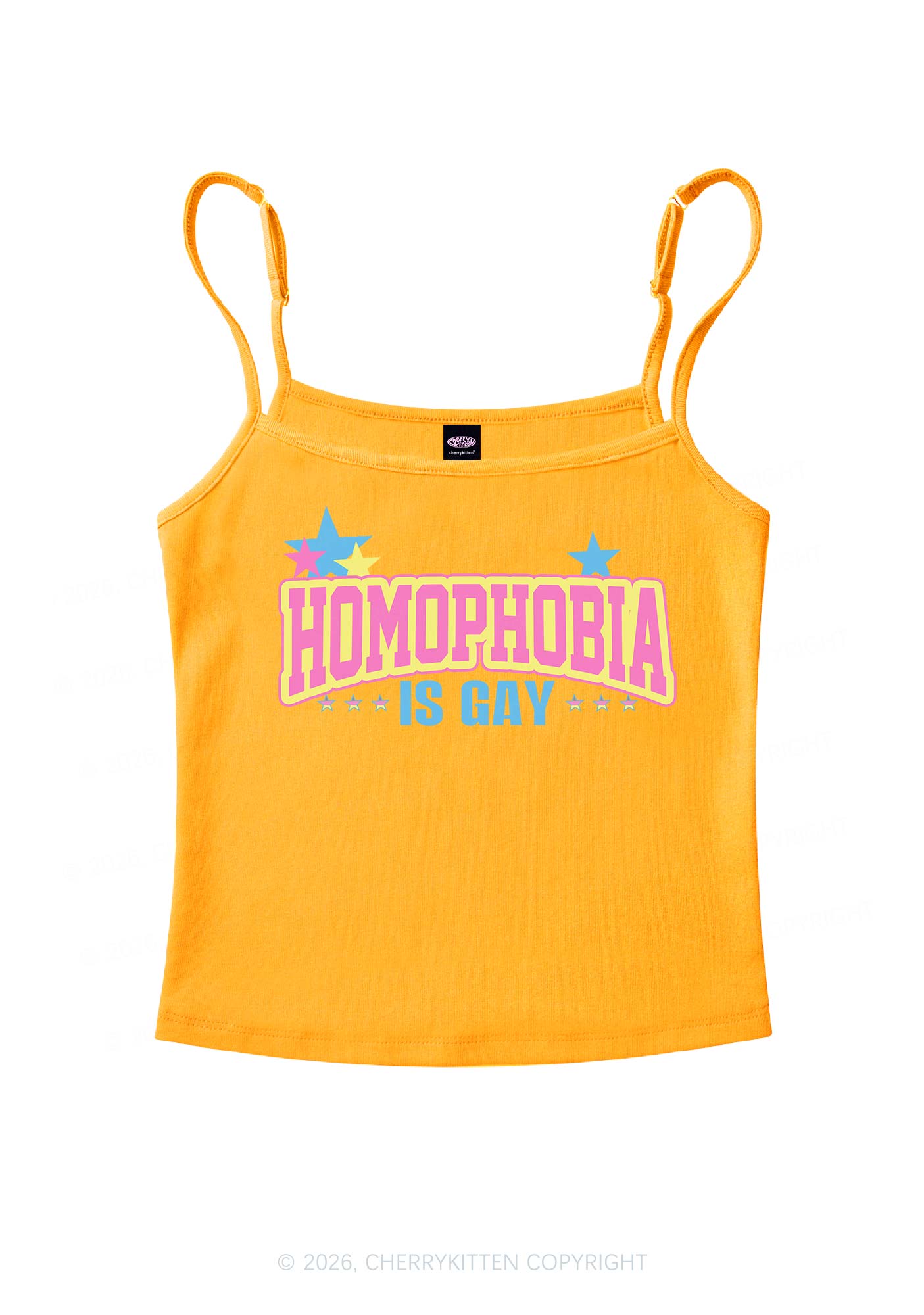 Homophobia Is Gay Pride Y2K Spaghetti Strap Cami Cherrykitten