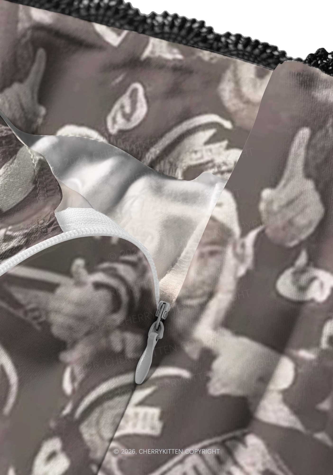 Cheek Kiss HR Y2K Print Midi Skirt Cherrykitten