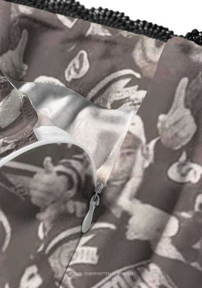 Cheek Kiss HR Y2K Print Midi Skirt Cherrykitten