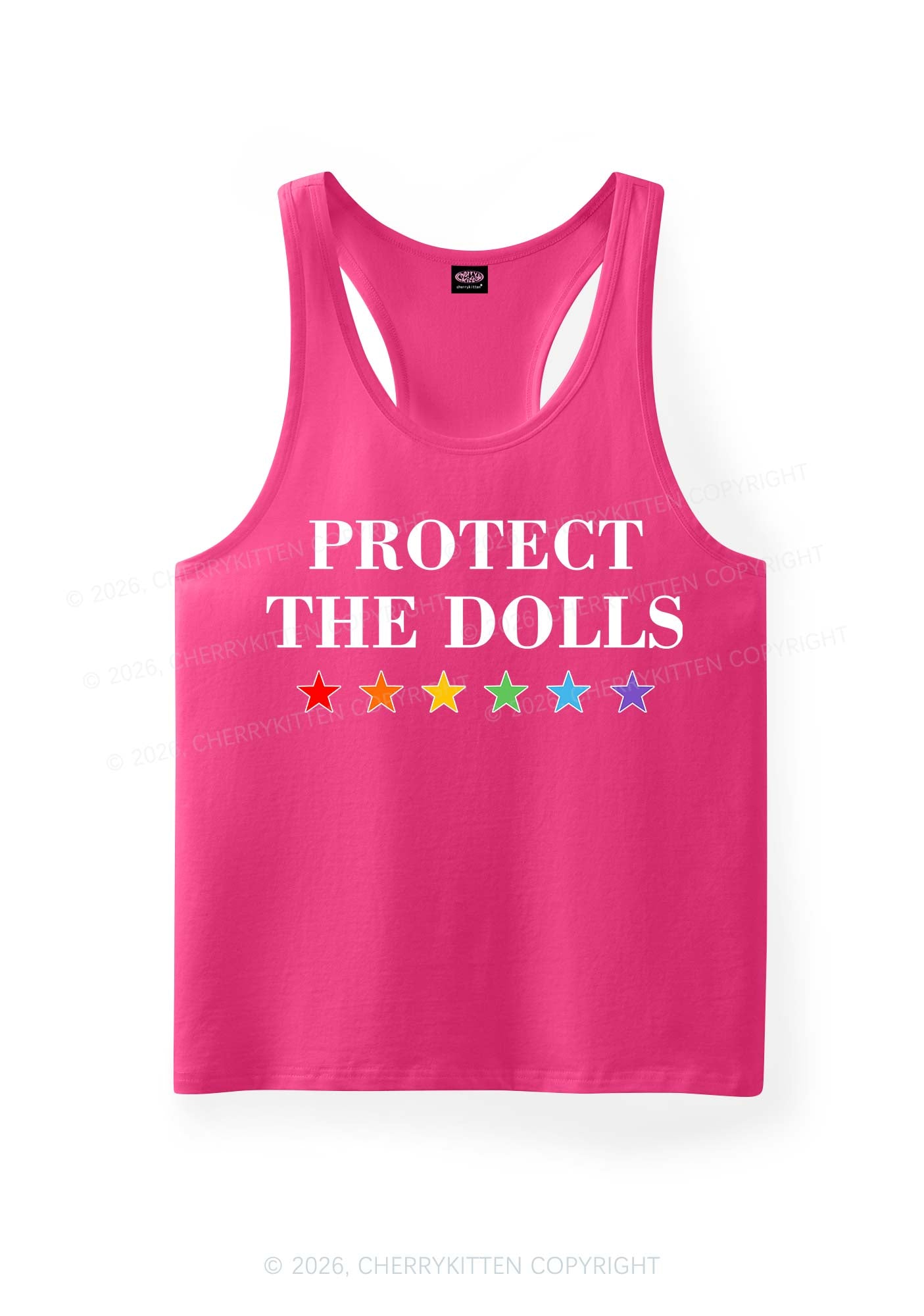 Protect The Dolls Pride Y2K Men Racerback Tank Top Cherrykitten