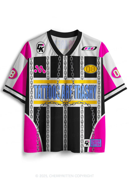 Custom Chain Tattoos Are Trashy Y2K Sport Jersey Shirts Cherrykitten
