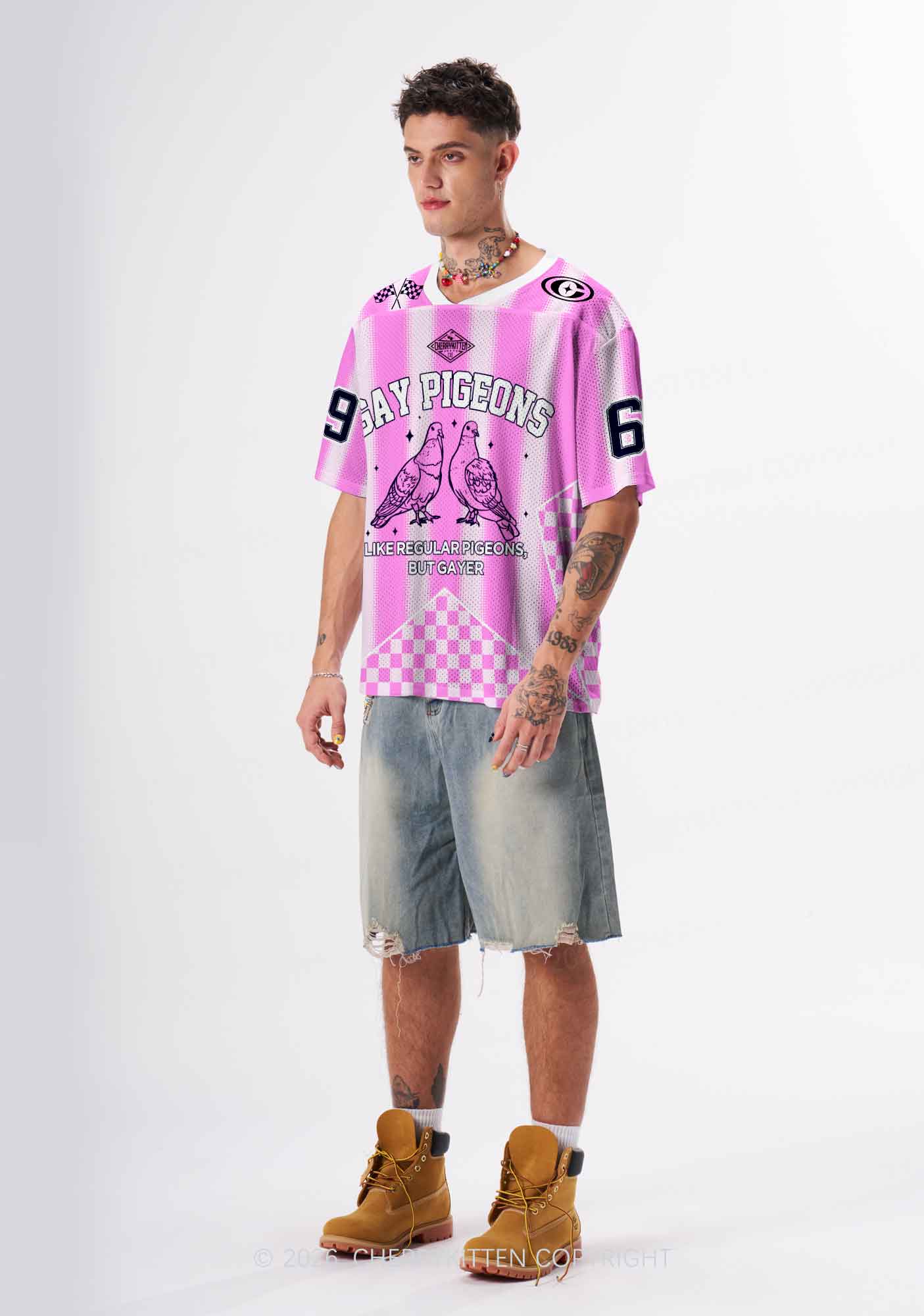 Gay Pigeons Pride Y2K Sport Jersey Shirts Cherrykitten