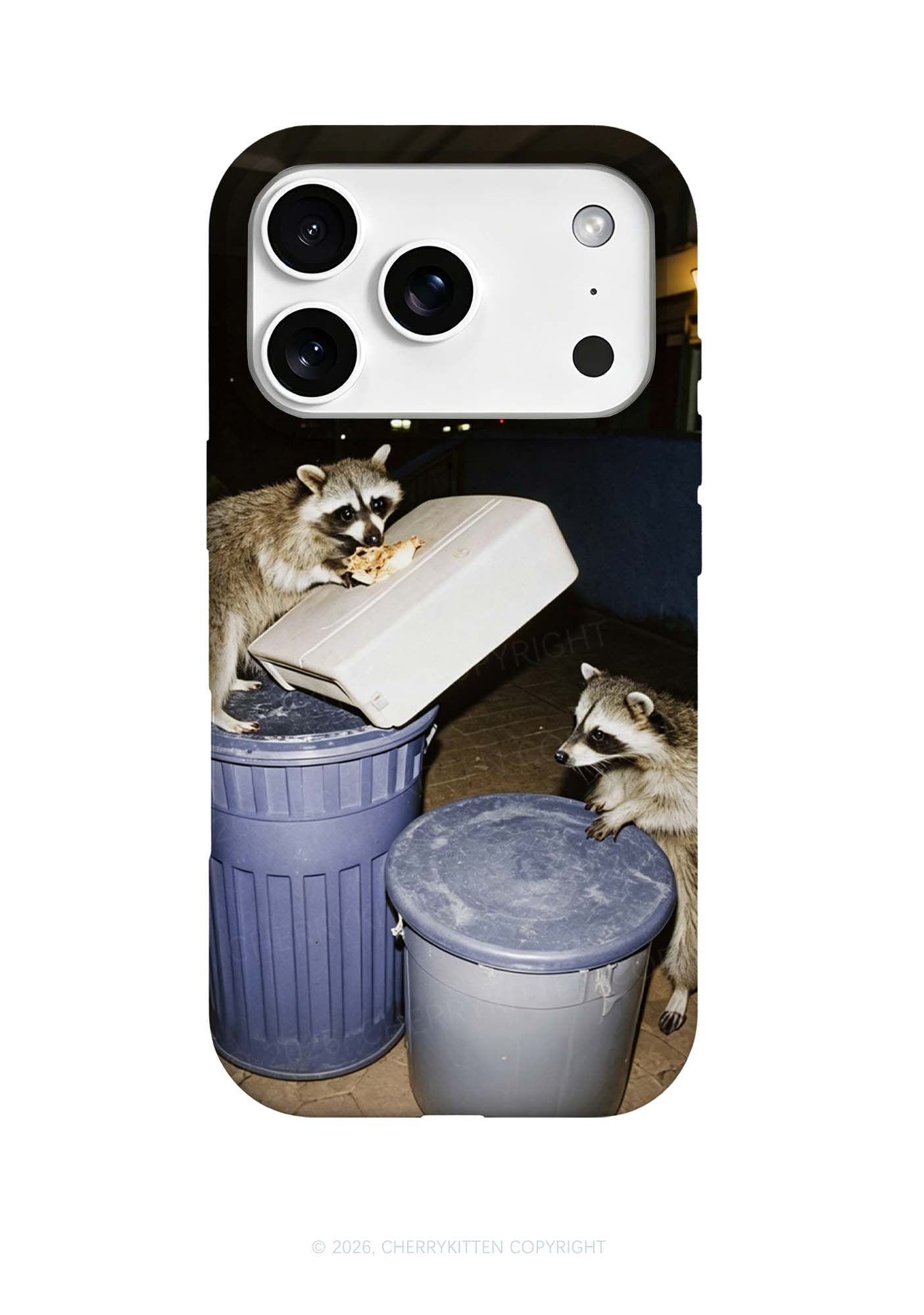 Raccoons Pizza Feast Y2K Phone Case Cherrykitten