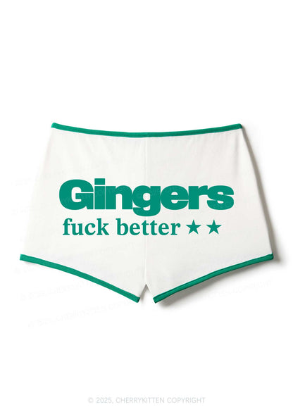 Gingers Fxxk Better Y2K Booty Shorts Cherrykitten