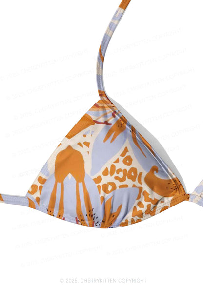 Lilies And Leopard Y2K Print Bikini Set Cherrykitten