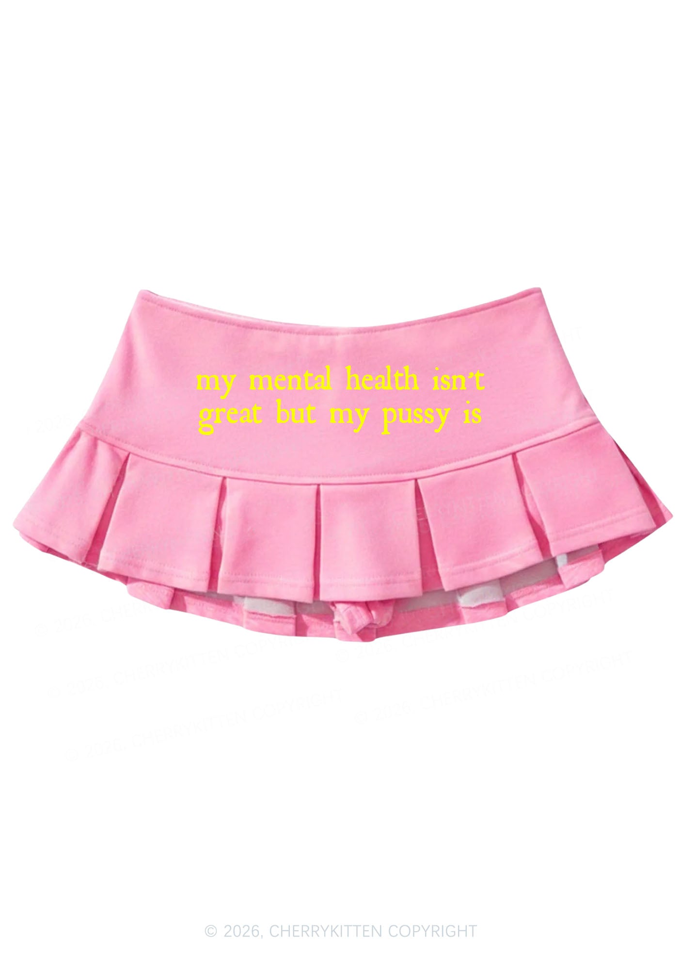 Great Mental Health Y2K Mini Pleated Skirts Cherrykitten