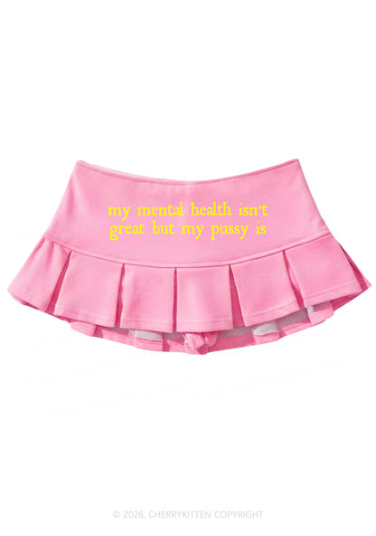 Great Mental Health Y2K Mini Pleated Skirts Cherrykitten