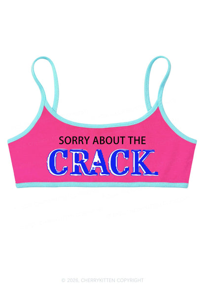 Sorry About The Crack Y2K Super Crop Cami Cherrykitten