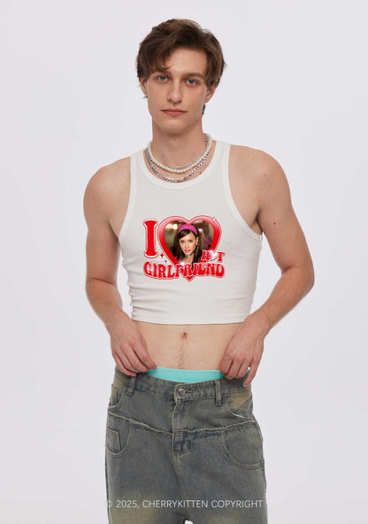 Custom I Love My Hot Girlfriend Y2K Crop Tank Top Cherrykitten
